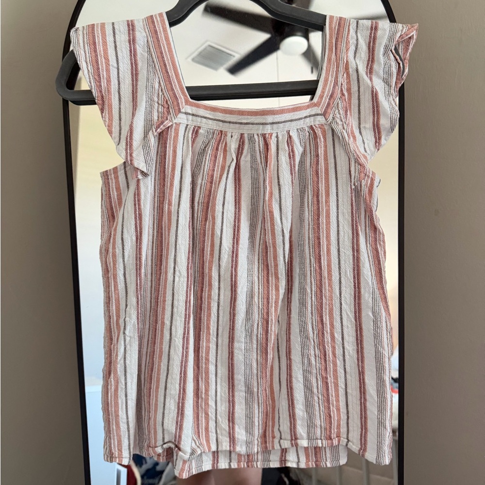 Copper Key Red and White Striped Blouse - Picture 4 of 4